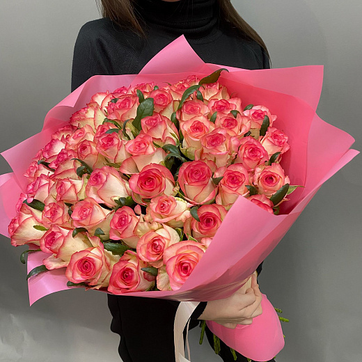 Букет из 51 розы Джумилия ( 60 см)