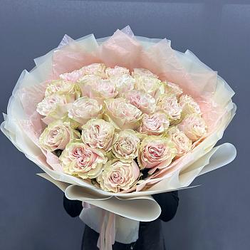 Монобукет из 25 эквадорских роз  Пинк Мондиаль ( 60 см)