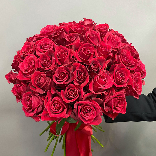 Букет из 49 красных Эквадорских роз ( 50 см)