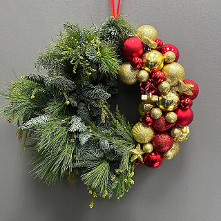 Венок из нобилиса и мережки с односторонним декором