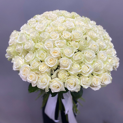 Букет из 101 белой розы ( 70 см)