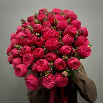Букет из 45 пионовидных роз Ред Пиано Букет из 45 пионовидных роз Ред Пиано