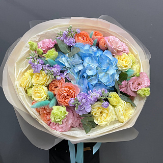 Дофаминовый букет в круглой упаковке