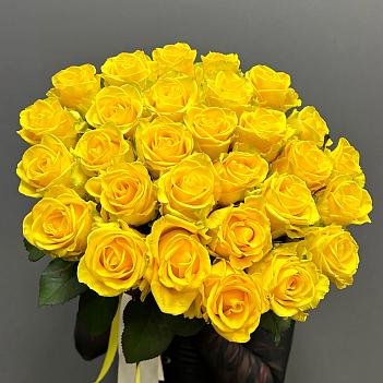 Букет из 25 желтых роз ( 50 см)