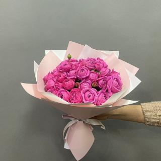 Букет  из 9 розовых пионовидных роз Мисти Баблз (50 см)